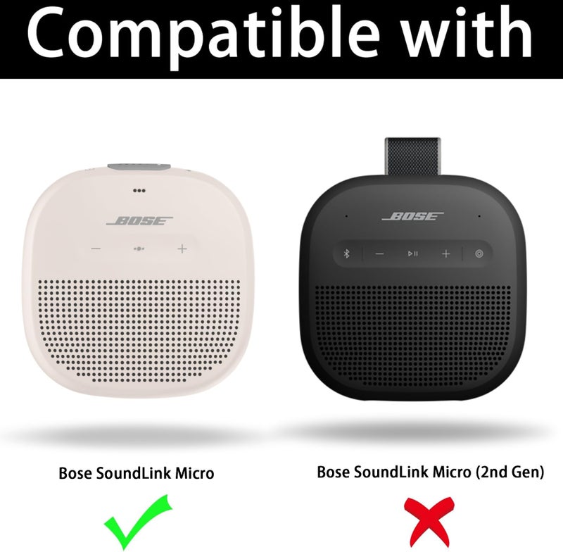 Aenllosi Case for Bose SoundLink Micro Bluetooth Speaker, Bose Speaker Storage Organizer, White Smoke (Case Only) - Image 2